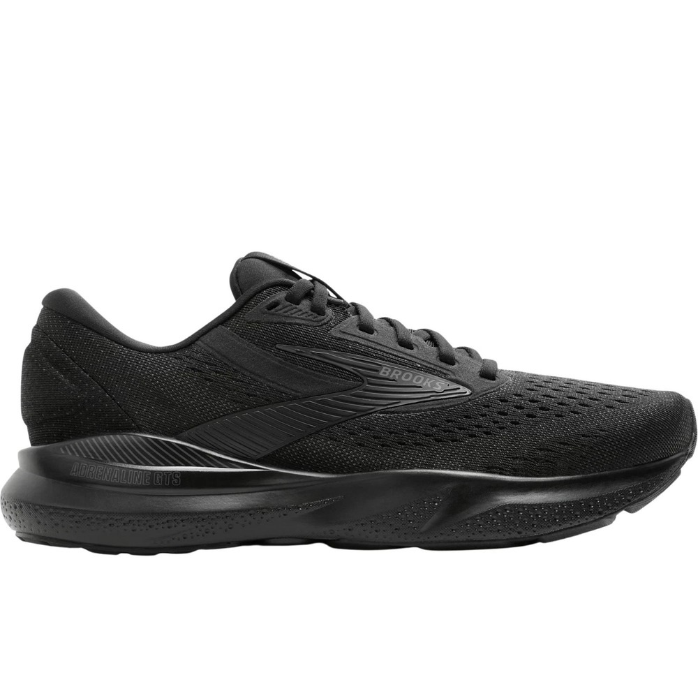 Mens Size 10.5- Brooks Adrenaline GTS 24 Running Shoes Black/Black/Ebony NEW